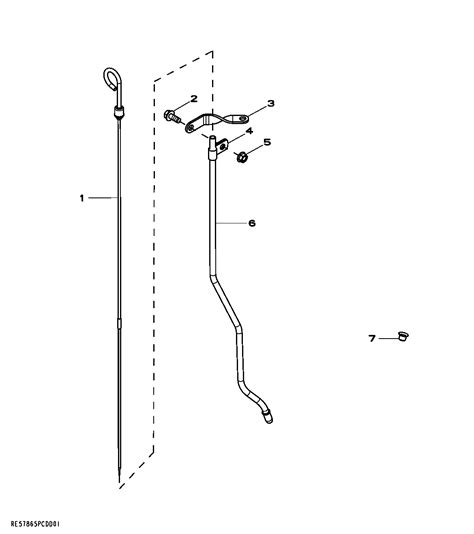 customized dipstick for john deere skid steer|RE66178: Engine Oil Dipstick .